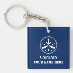 Porte-clefs Votre Nom Personnalisé Ou Nom De Bateau Avec Ancr