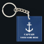 Porte-clefs Votre Nom Personnalisé Ou Nom De Bateau Avec Ancre<br><div class="desc">Votre Nom Personnalisé Ou Nom De Bateau Avec Porte - clé D'Ancres Classique.</div>