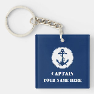 Porte-clefs Votre Nom Personnalisé Ou Nom De Bateau Avec Cord