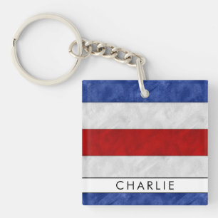 Porte-clefs Votre nom + Signal Nautique Drapeau C Charlie
