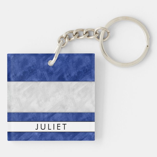 Porte-clefs Votre nom + Signal Nautique Drapeau J Juliet (Dos)
