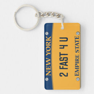 Porte-clefs Votre numéro de voiture. New York.Modifiable