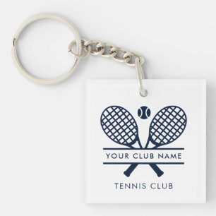 Porte-clefs Votre Pays Club Nom Équipe Tennis N'Importe Quelle