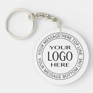Porte-clefs Votre propre logo et votre propre texte circulaire
