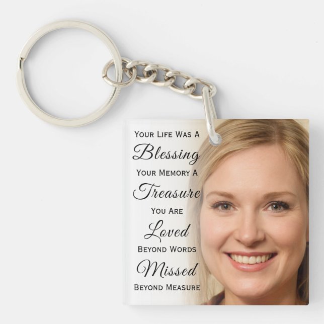 Porte-clefs Votre vie a été un souvenir photo de bénédiction (Devant)