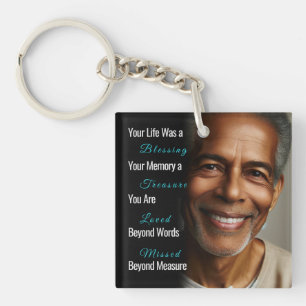 Porte-clefs Votre vie était une bénédiction Photo Mémorial