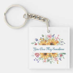 Porte-clefs Vous êtes ma citation de soleil et de tournesol