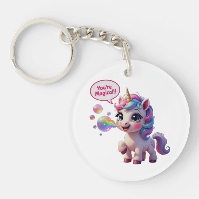 Porte-clefs Vous êtes Magique ! Licorne (Devant)