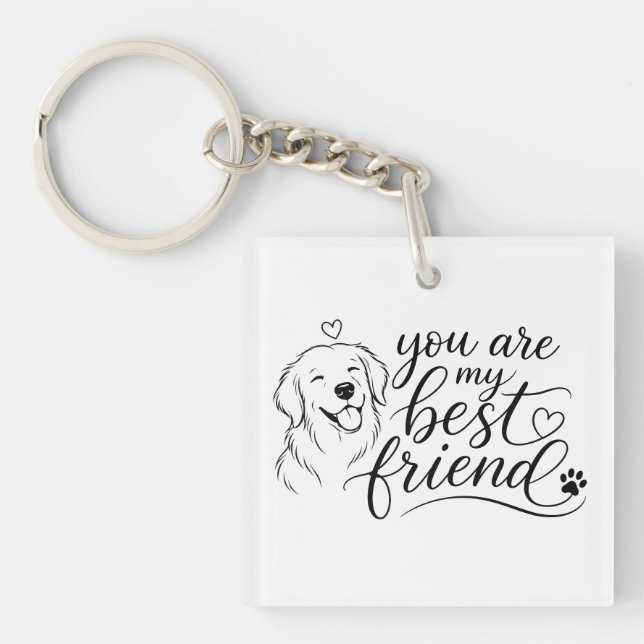 Porte-clefs Vous êtes mon design de chien meilleur ami (Devant)