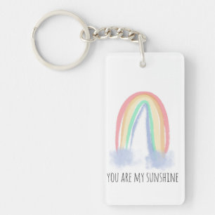 Porte-clefs Vous êtes mon eau de soleil arc-en-ciel peint à l'