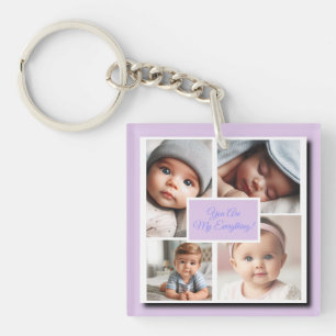 Porte-clefs Vous êtes My Everything Photo Collage, Lilac
