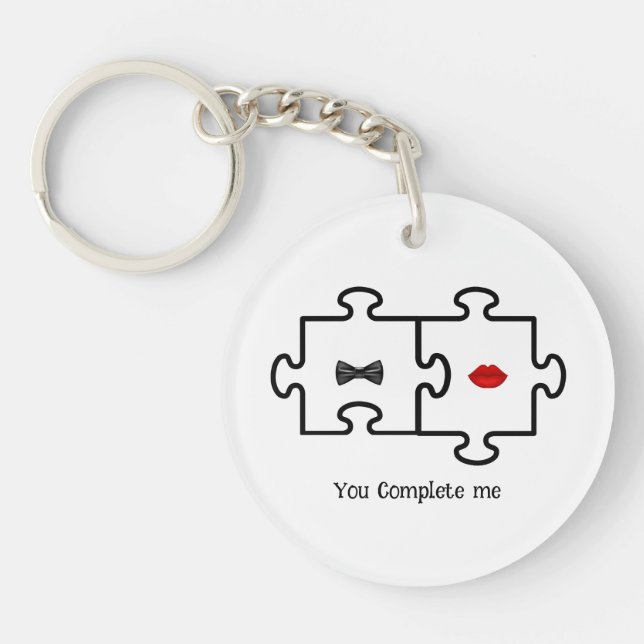 Porte-clefs Vous me complétez Puzzle Pièces porte - clé (Devant)