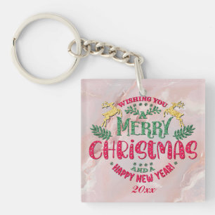 Porte-clefs Vous souhaitant un Joyeux Noël et une Bonne Année