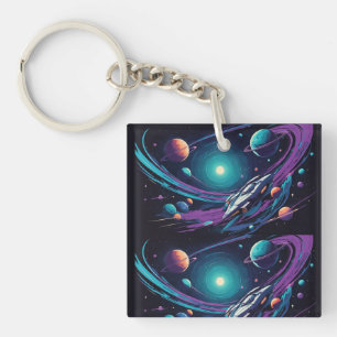 Porte-clefs Voyage cosmique