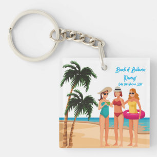 Porte-clefs Voyage de filles aux Bahamas, enterrement de vie d