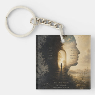 Porte-clefs Voyage Inspiration Flasque La Foi Surmonte la Pe