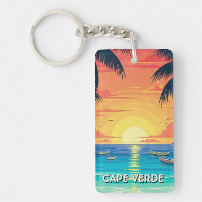 Porte-clefs Voyage vintage au Cap Vert (Devant)