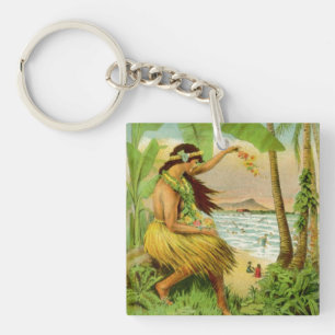 Porte-clefs Voyage vintage en Hawaï