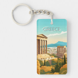 Porte-clefs voyage vintage rétro souvenir grèce souvenir