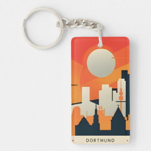 Porte-clefs voyage vintage souvenir souvenir souvenir Dortmund