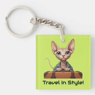Porte-clefs Voyageur Chat Mignon – Cadeau pour les Amateurs de