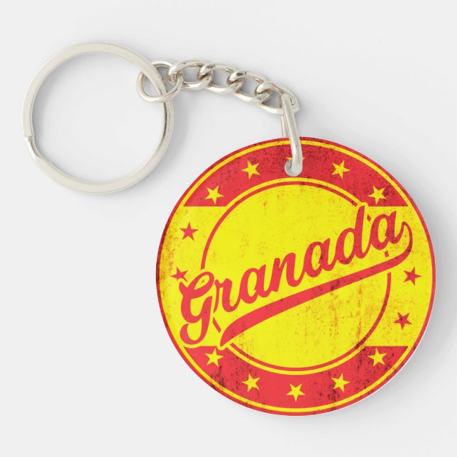 Porte-clefs Voyageur mondial - Grenade, Espagne (Devant)