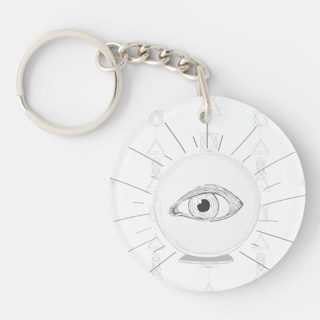 Porte-clefs Voyant de voyant Fortune Yeux Esotérique Crystal B (Devant)