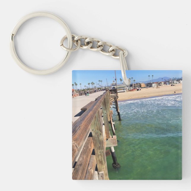 Porte-clefs Vue depuis la jetée, Newport Beach, Californie (Devant)