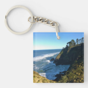 Porte-clefs Vue du phare de North Head, Washington