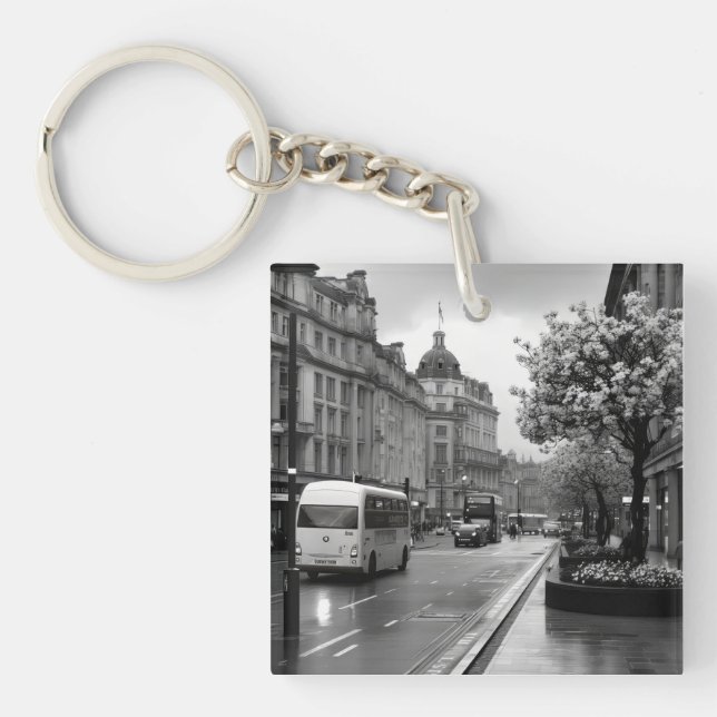Porte-clefs Vue élégante sur rue (Devant)
