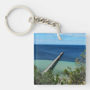 Porte-clefs Vue Sur La Plage Depuis Le Haut,
