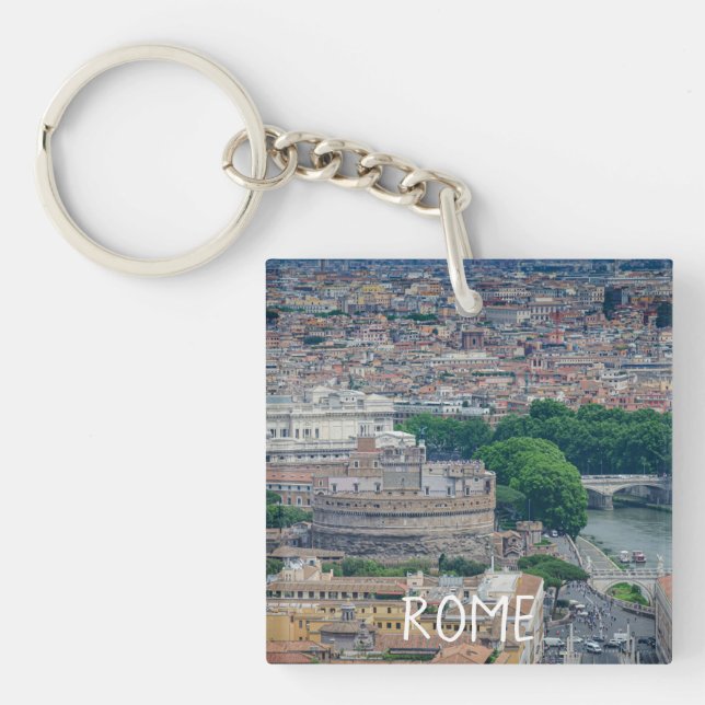 Porte-clefs Vue sur le centre historique de Rome (Devant)