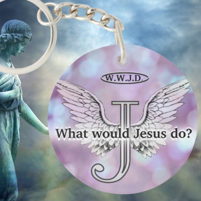 Porte-clefs W.W.J.D Que ferait Jésus ? (Créateur téléchargé)