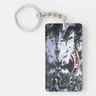 Porte-clefs WA, Seattle, Pont de lune et étang après l'hiver 2