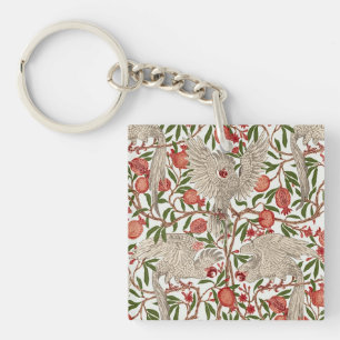 Porte-clefs Walter Crane Cacatoès rosalbin Grenade rouge Art