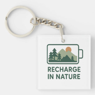 Porte-clefs WanderSoul Co. – Clé de logo de voyage rétro