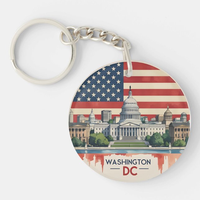 Porte-clefs Washington DC Skyline (Devant)