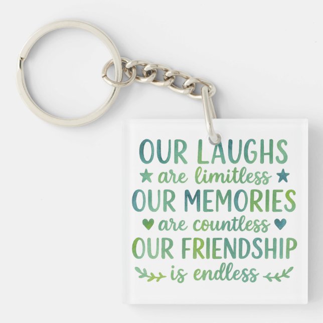 Porte-clefs Watercolor Friendship Quote (Devant)