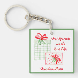 Porte-clefs Watercolor Holiday PERSONNALISER Grand-parent