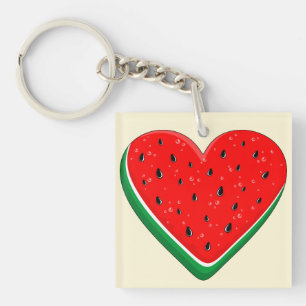Porte-clefs Watermelon Heart Valentine's Day Free Palestine