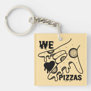 Porte-clefs We Love Pizzas - Pizza Love - ASL ILY Obsession De