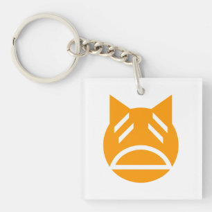 Porte-clefs Weary Emoji Cat