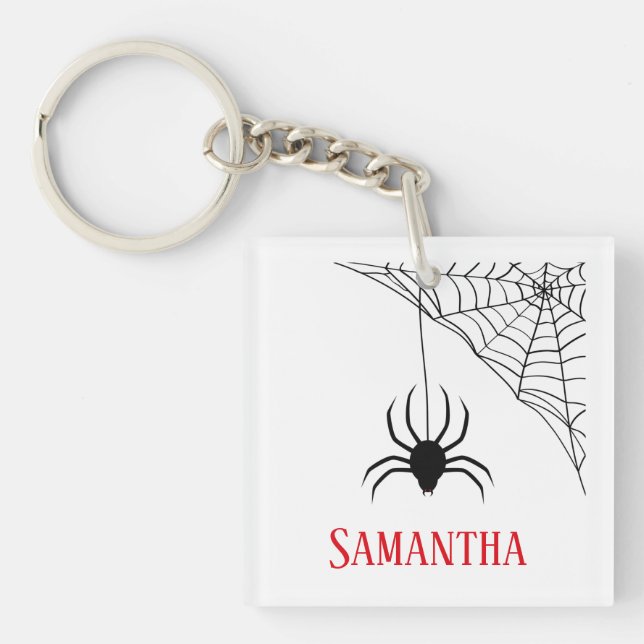Porte-clefs Web Spider et Spider personnalisées  (Devant)