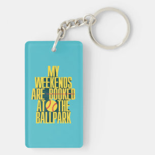 Porte-clefs Week-end de softball amusant au stade de sports