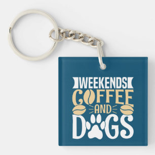 Porte-clefs Week-ends Café et Chiens