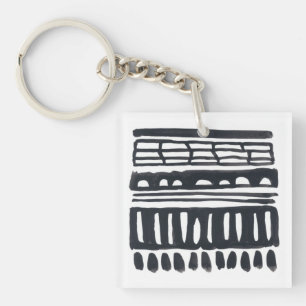 Porte-clefs Weft I   Aquarelle noire moderne