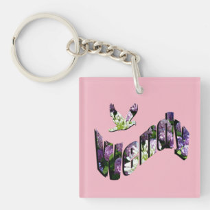 Porte-clefs Wendy, Nom, Logo Floral,