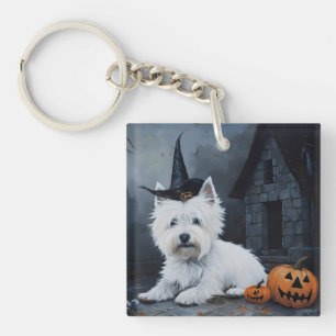 Porte-clefs West Highland White Terrier Citrouille Halloween