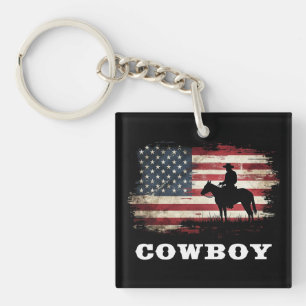 Porte-clefs Western Country Men Rodeo Southern Retro Cowboy