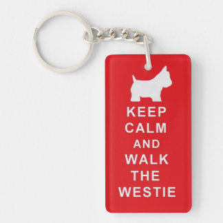 Porte-clefs Westie gardent le cadeau de Noël calme